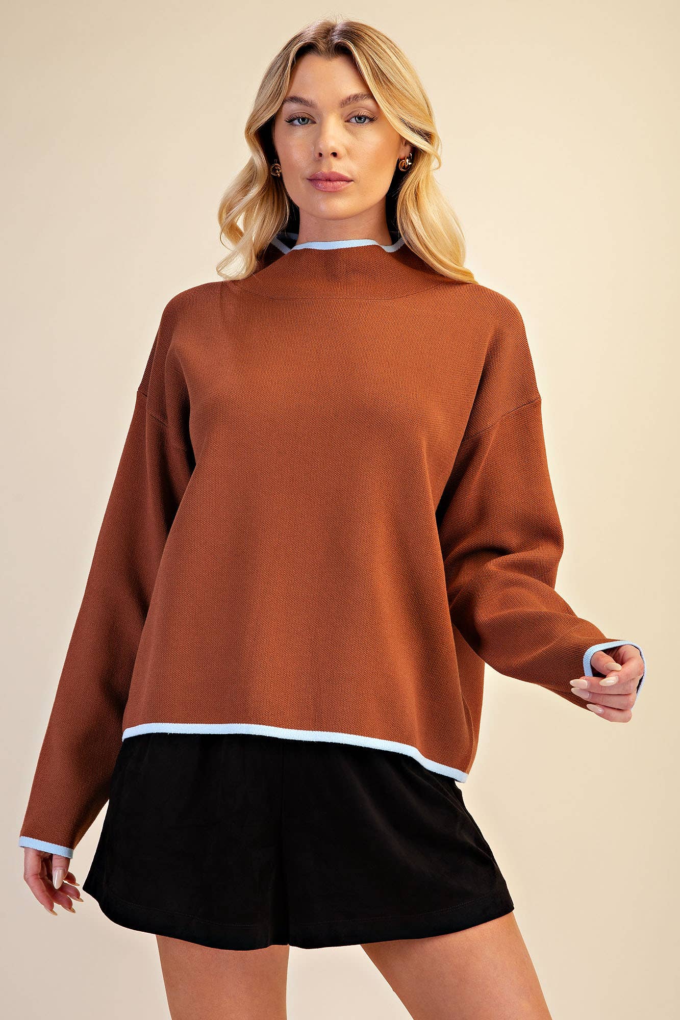 Falling Leaves Sweater-Camel