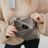 Westlyn Woven Bum Bag- Metallic Gunmetal