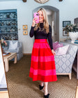 PREORDER: Lolli Striped Midi Skirt