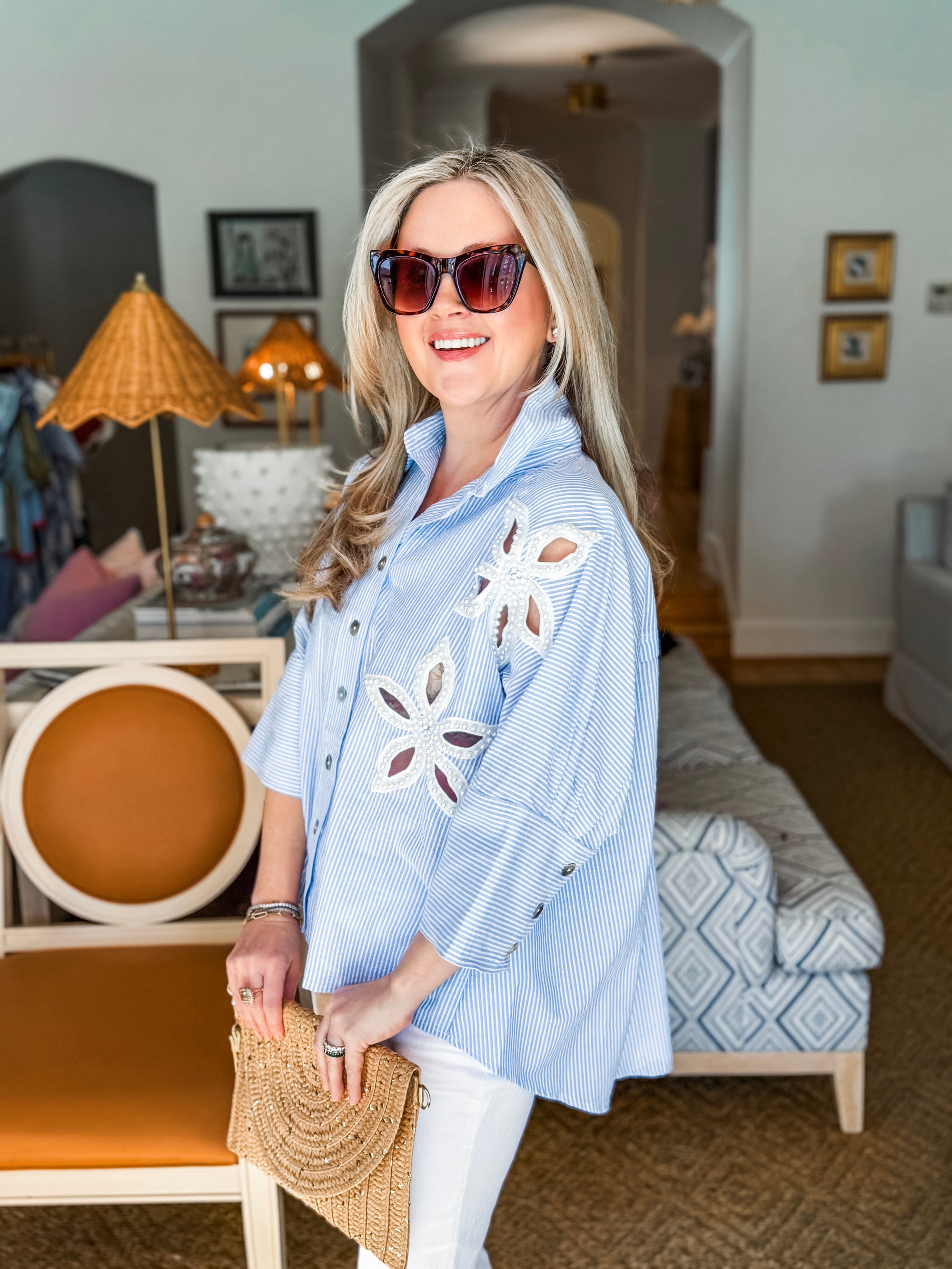 Grace in Bloom Striped Top