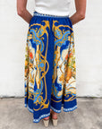 Midnight Bloom Midi Skirt