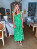 Veranda Views Eyelet Midi Dress-Kelly Green