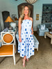 Let's Dance Polka Dot Dress- Blue