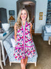Chasing Hearts Floral Dress-Plum