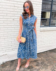 Luxe Link Denim Midi Dress