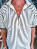 City Time Striped Top-Olive