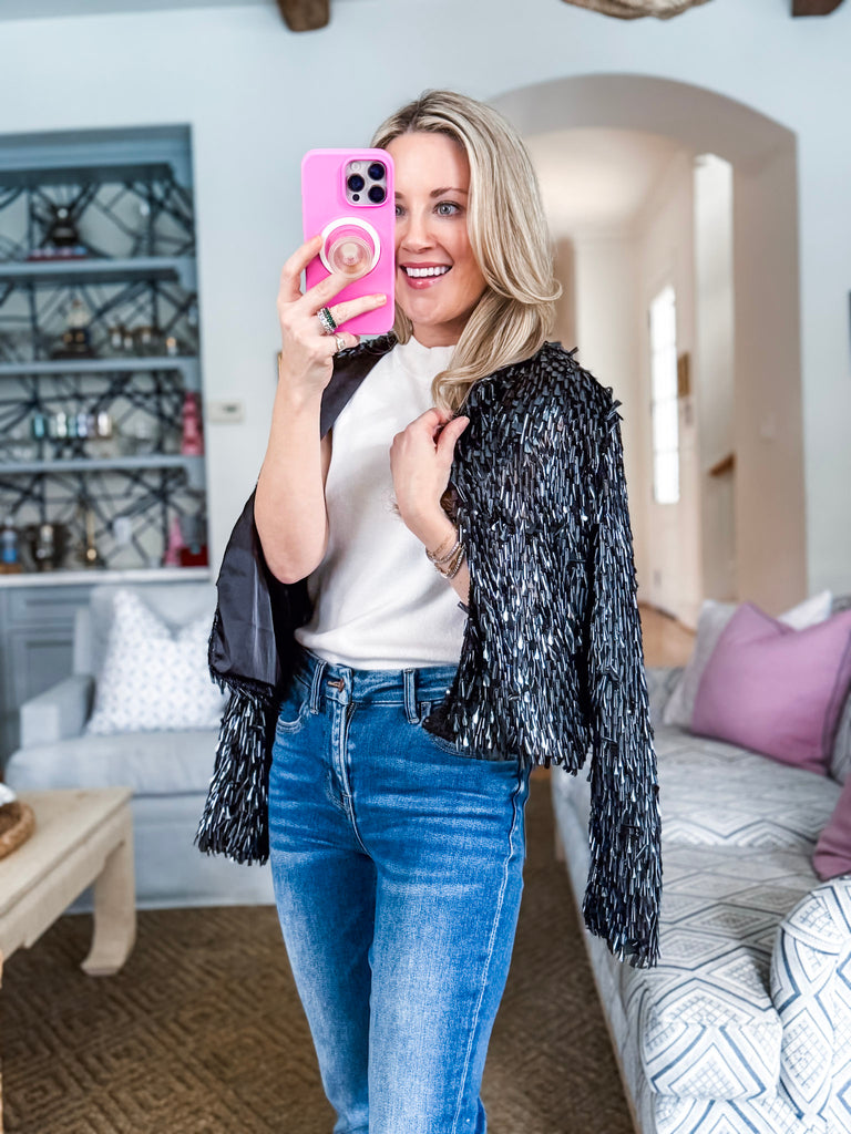 Fancy Flutter Sequin Jacket