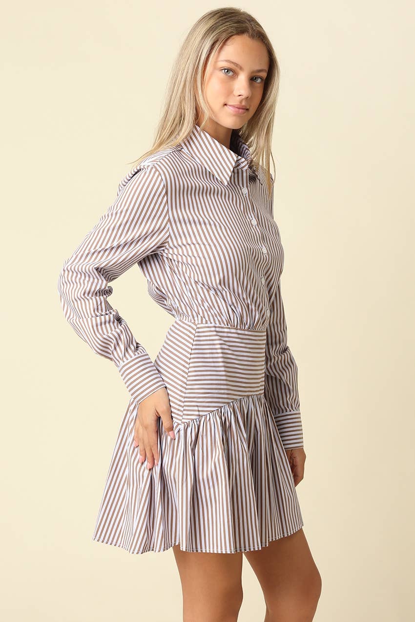 Versailles Stripe Mini Dress