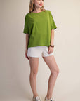 Mabel Oversized Tee-Green