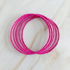 Color Bangle Set Of 5- Fuchsia