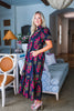 Flora Whim Midi Dress-Black