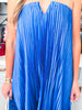 Moonglade Pleated Maxi Dress-Blue Quartz