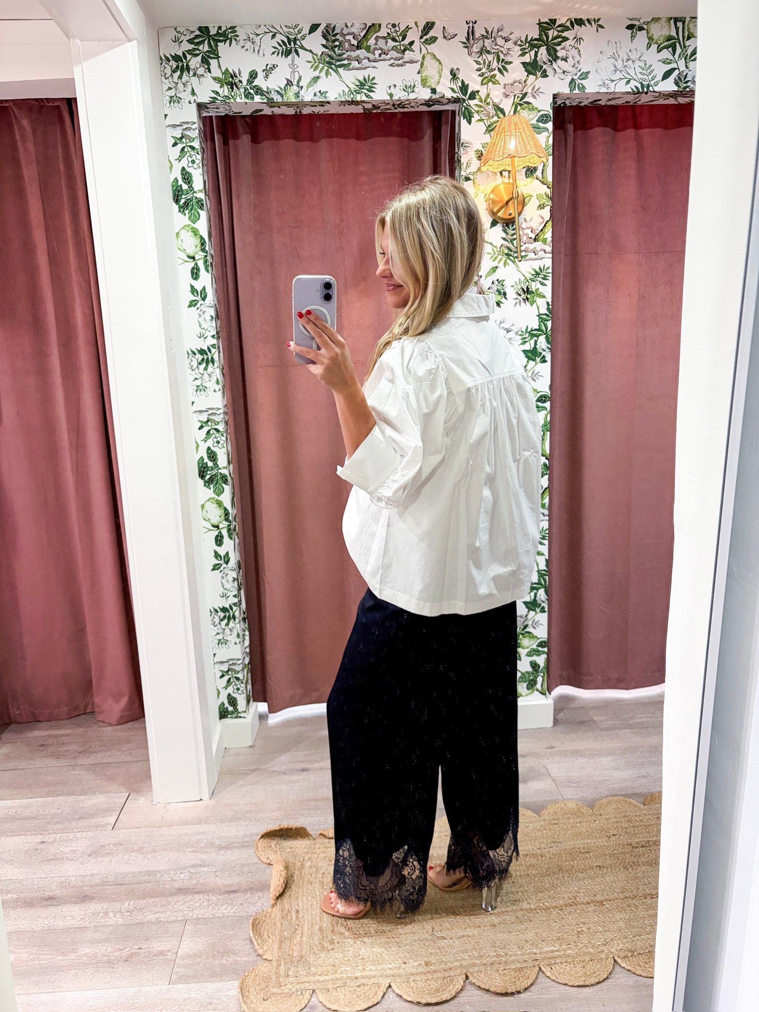 Lace Afternoon Cropped Pants