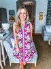 Chasing Hearts Floral Dress-Plum