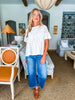Soft Vibes Applique Top-White