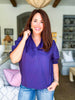 My Type Poplin Top-Violet