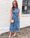 Luxe Link Denim Midi Dress