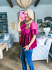 Soft Velvet Vibes Applique Top-Woodrose