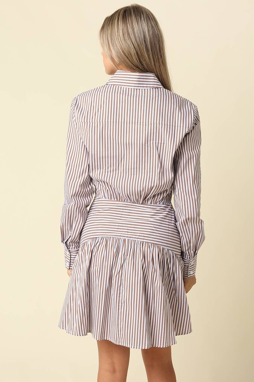 Versailles Stripe Mini Dress