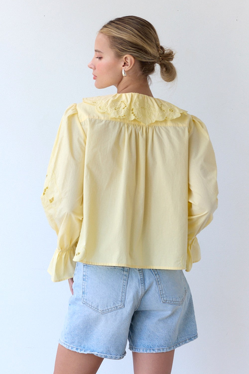 Eastcoast Living Embroidered Top-Butter Yellow