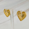 Polish My Heart Stud Earrings- Gold