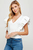 Meet Up Knit Top-White