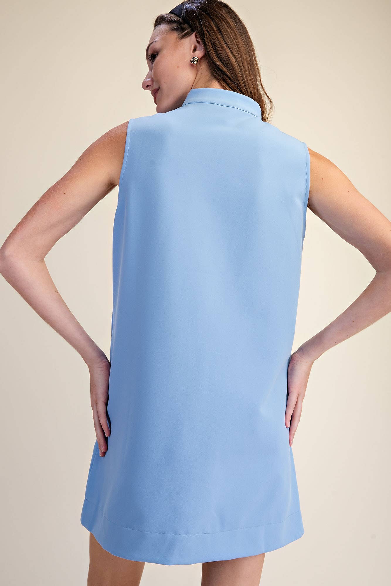 Yacht Luxe Mini Dress-Blue