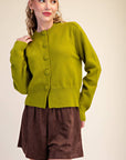 Fireside Cottage Cardigan-Light Olive