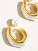 Classic Pearl Hoop Earring