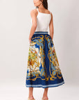 Midnight Bloom Midi Skirt