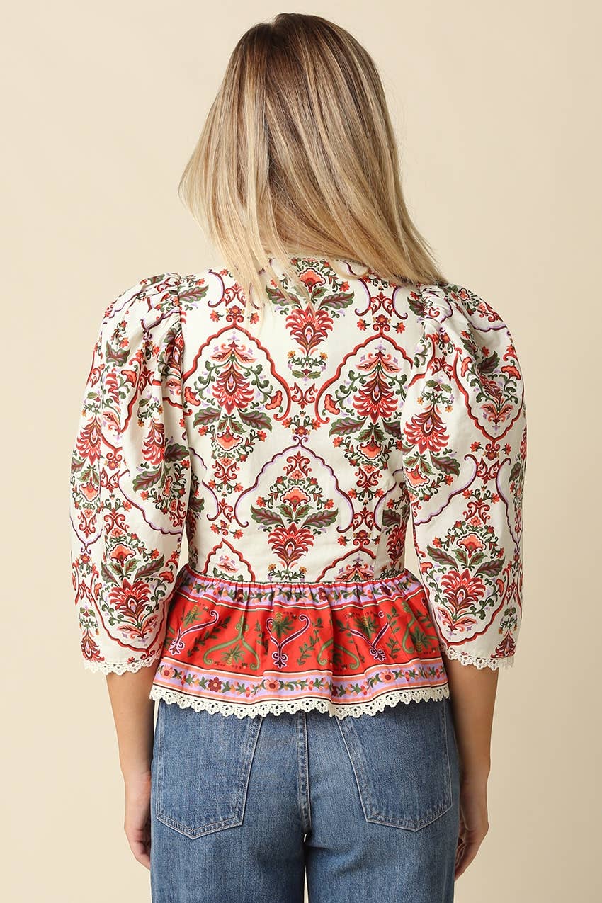 Rosita Floral Peplum Top