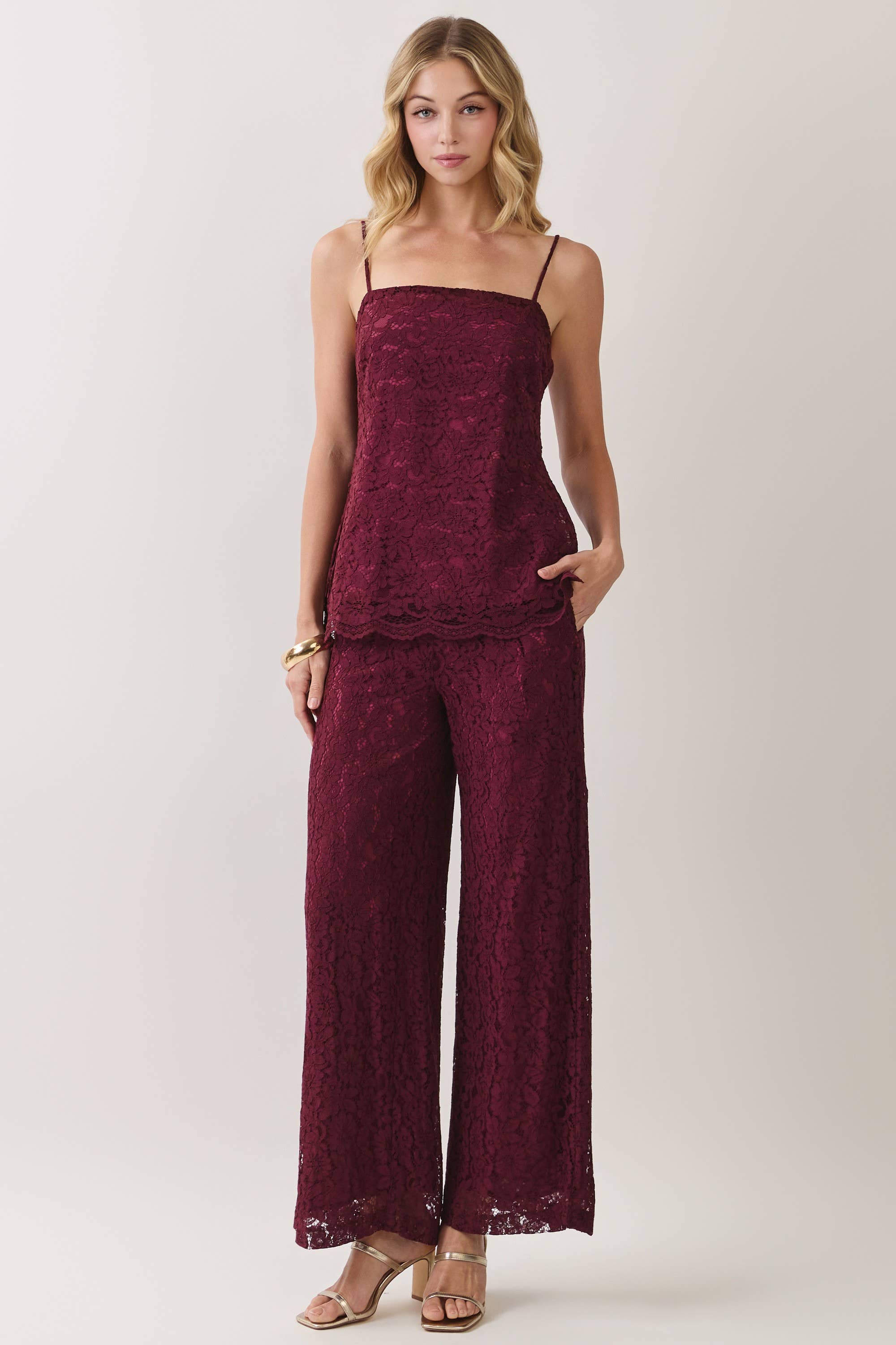 Josephine Lace Scalloped Top