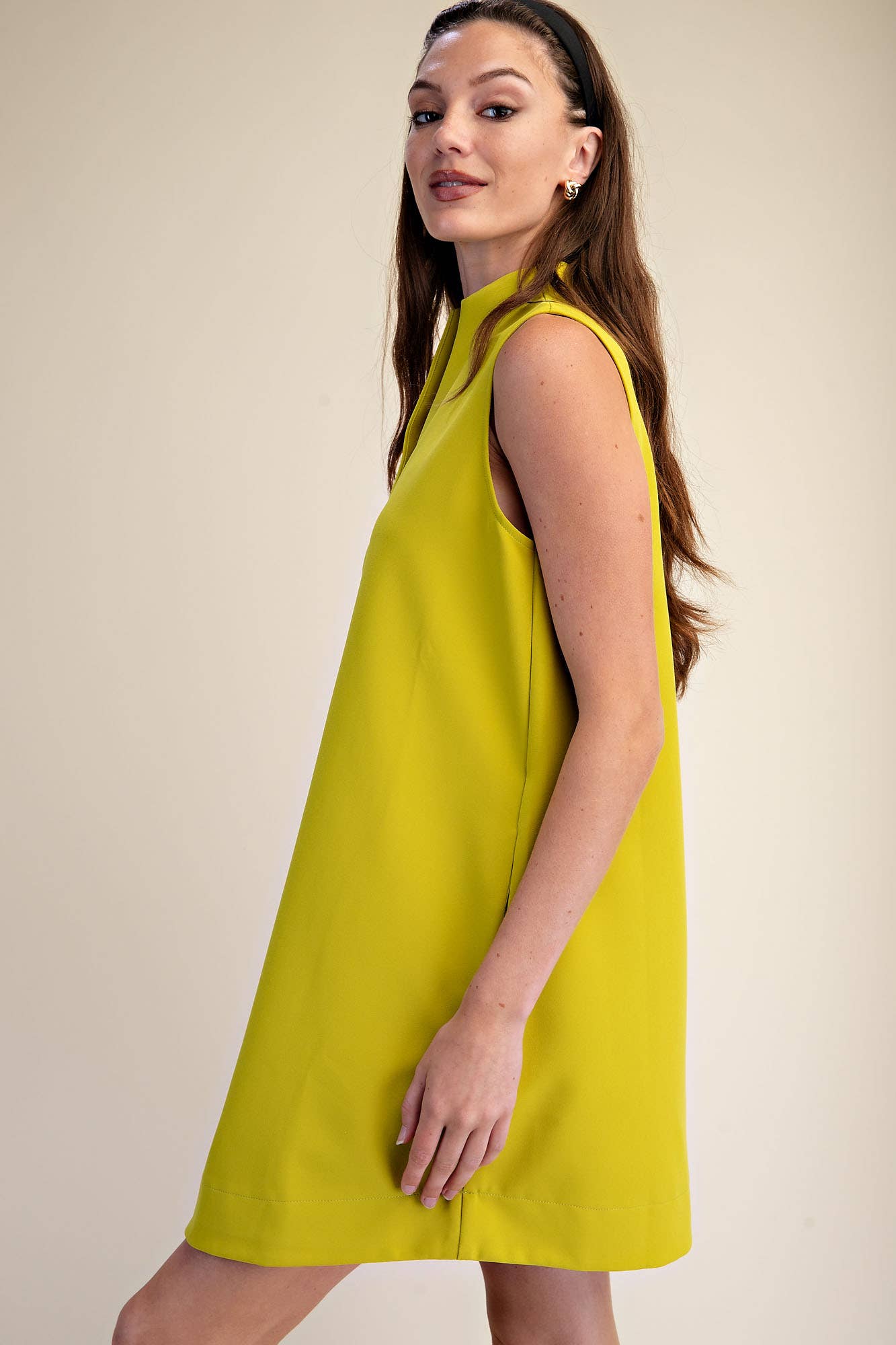 Yacht Luxe Mini Dress-Lime
