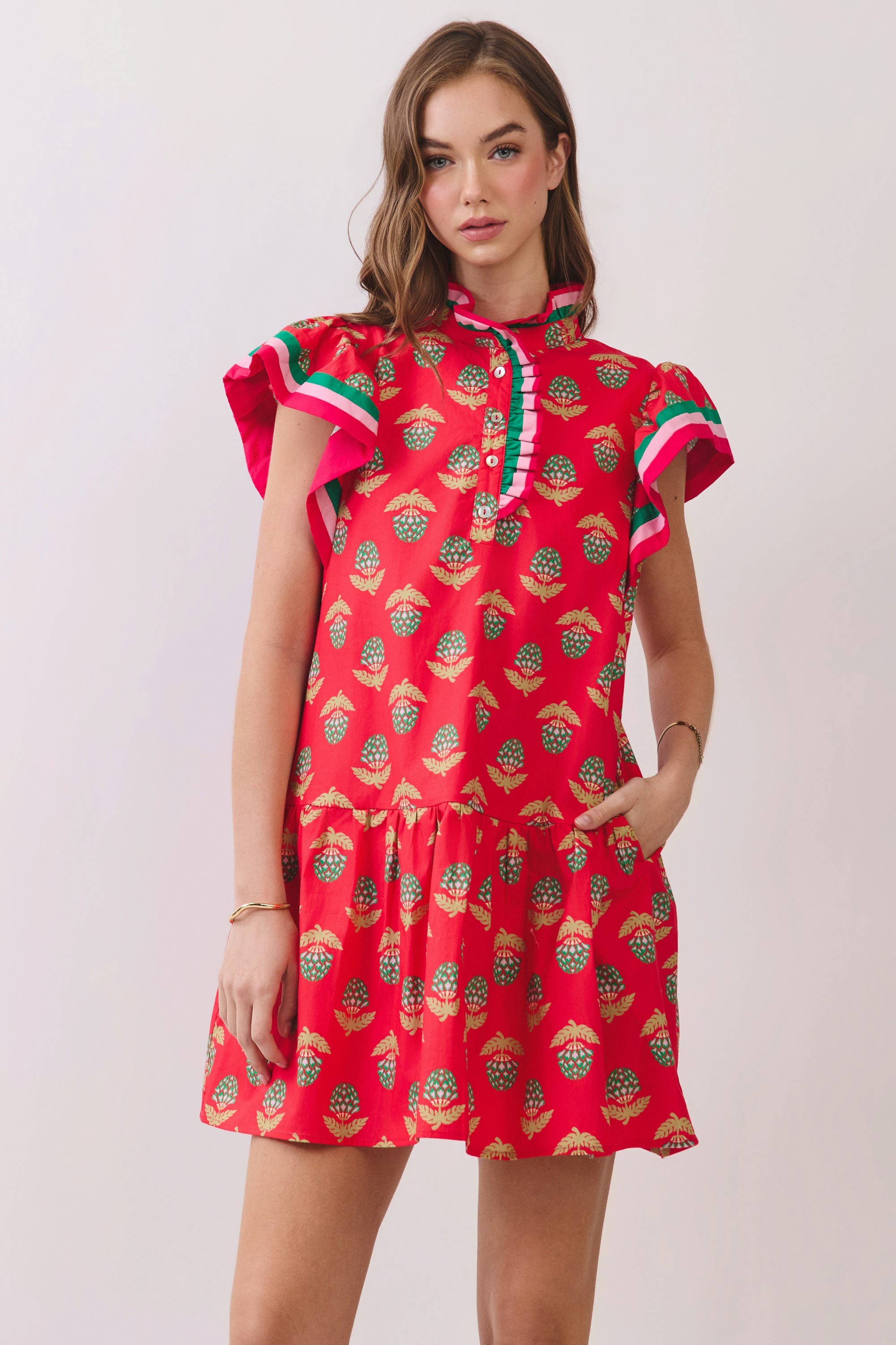 Floral Medallion Mini Dress
