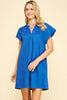Weekend Vibes Mini Dress-Royal Blue