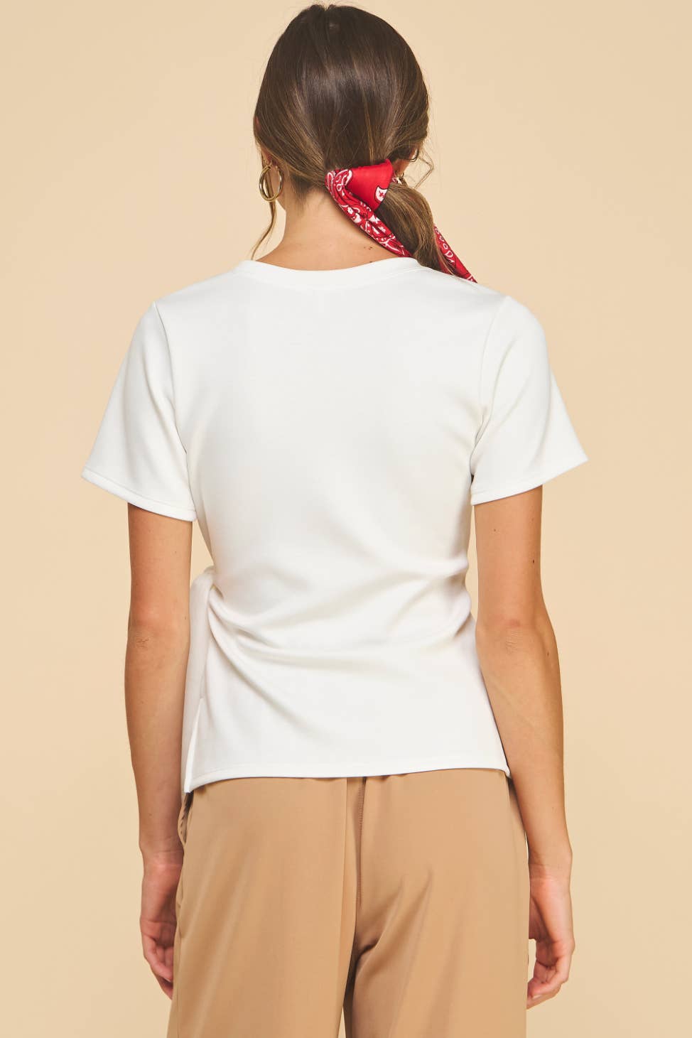 Easy On Me Knot Top-Off White