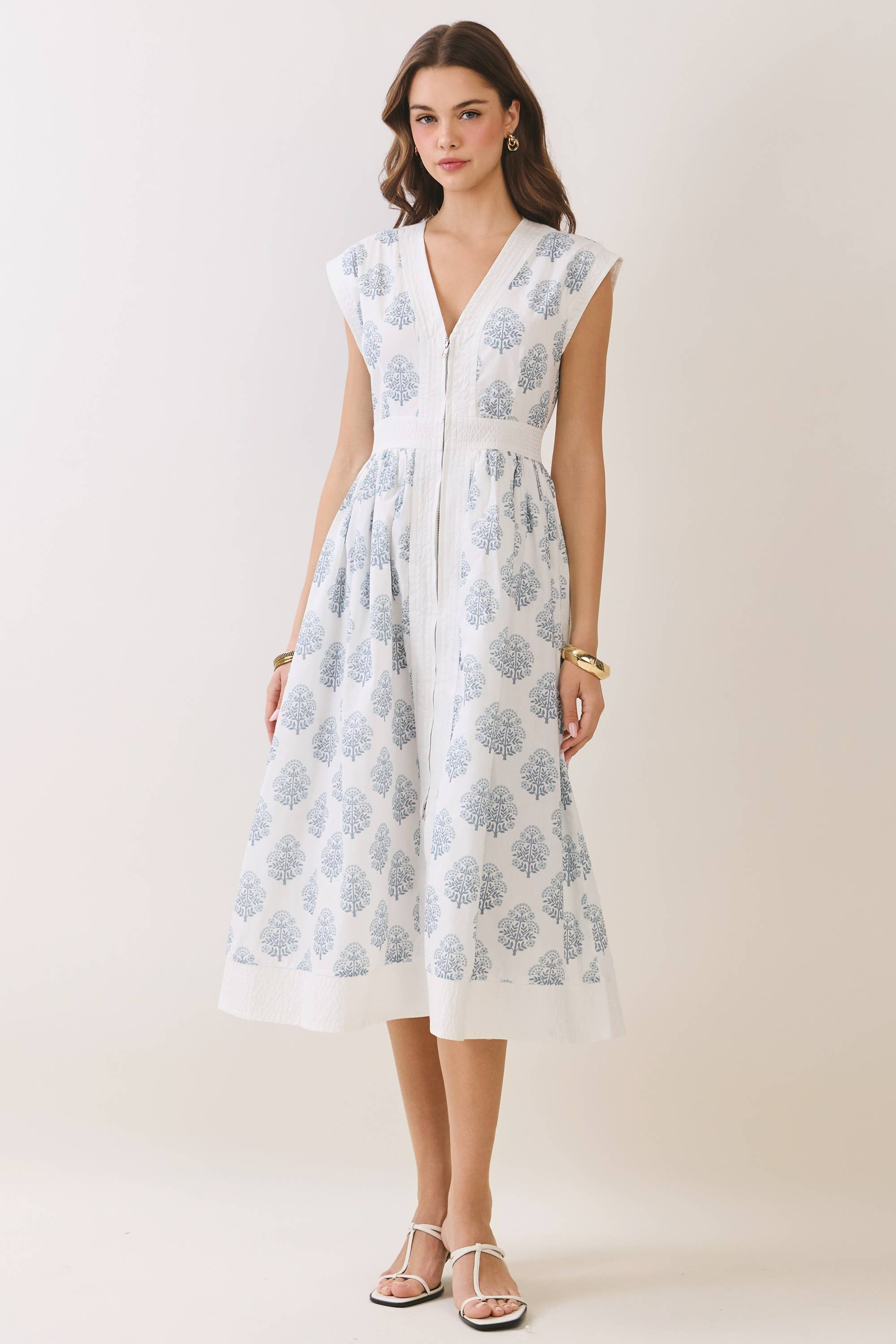 Amber Petal Midi Dress