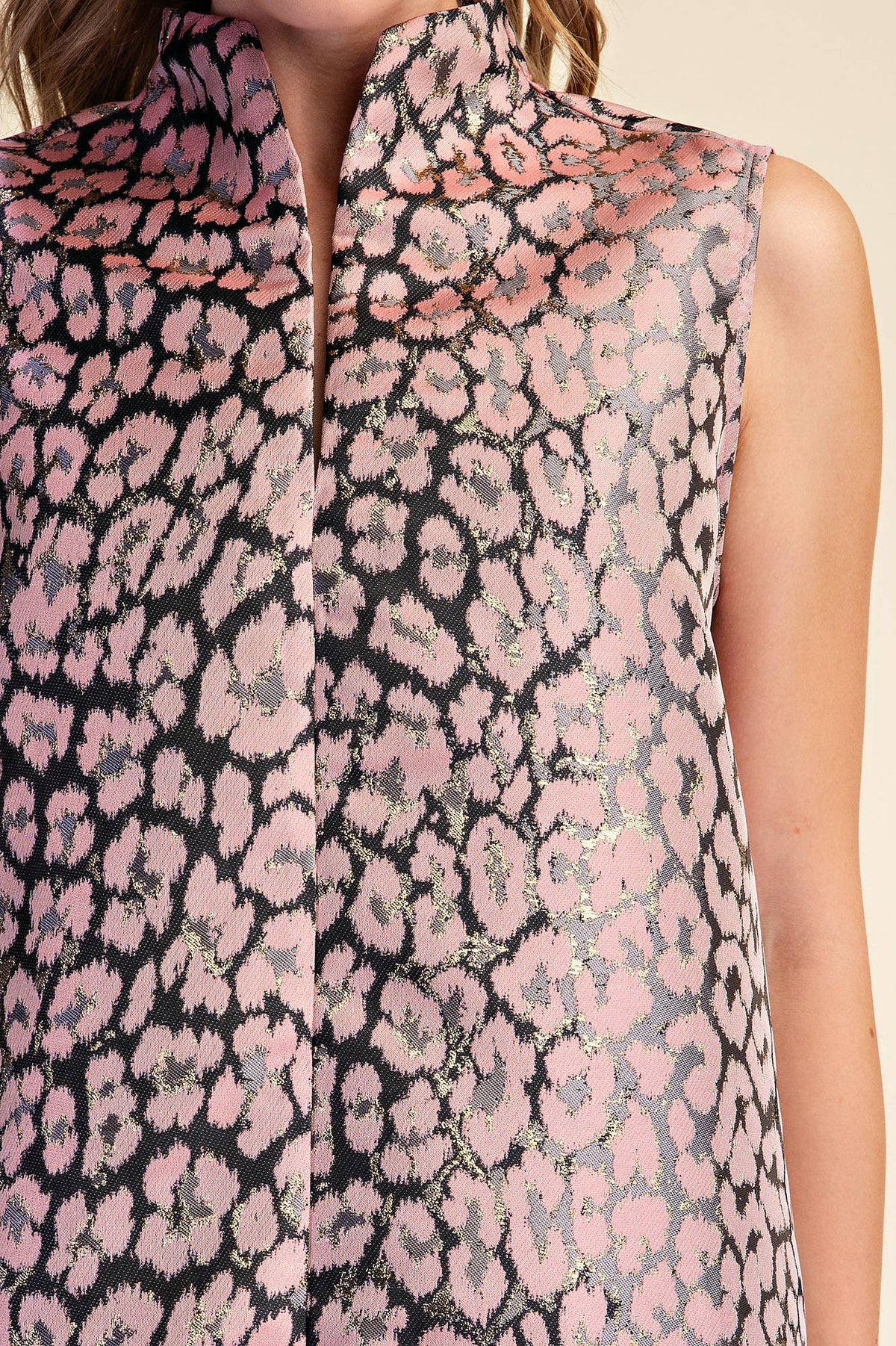 Huntress Jacquard Mini Dress-Pink