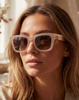 Retro Rivet Sunglasses-Gray