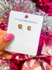 Birth Stone Stud Earrings- Yellow