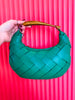 Ursula Woven Crossbody- Green