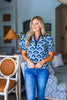 Hopeful Dreamer Floral Top-Navy