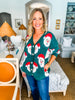 Santa Baby Cardigan- Hunter Green