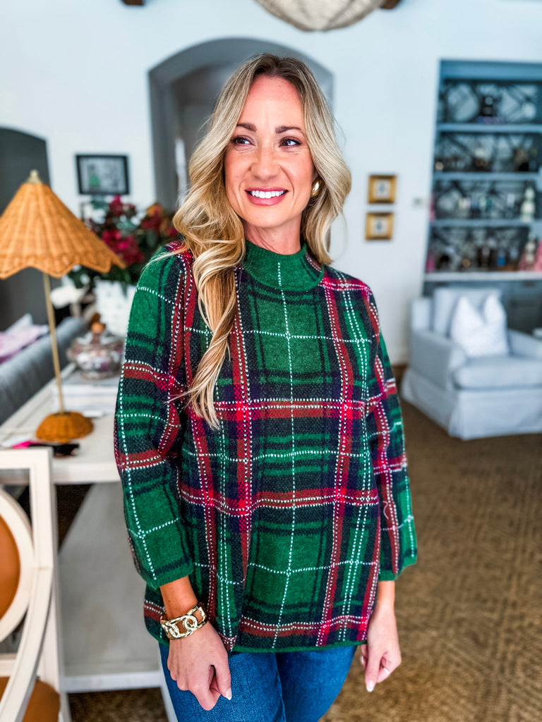 Tree Topper Plaid Top-Green