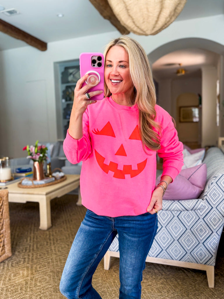 Pink Halloween Crewneck Sweatshirt