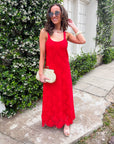 Lady in Red Maxi Dress