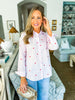 Piece of My Heart Button Down Shirt- Pink