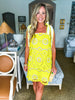Lemon Daisy Eyelet Mini Dress