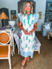 Coastal Brunch Floral Midi Dress