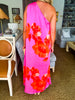 Glena Floral Maxi Dress-Pink